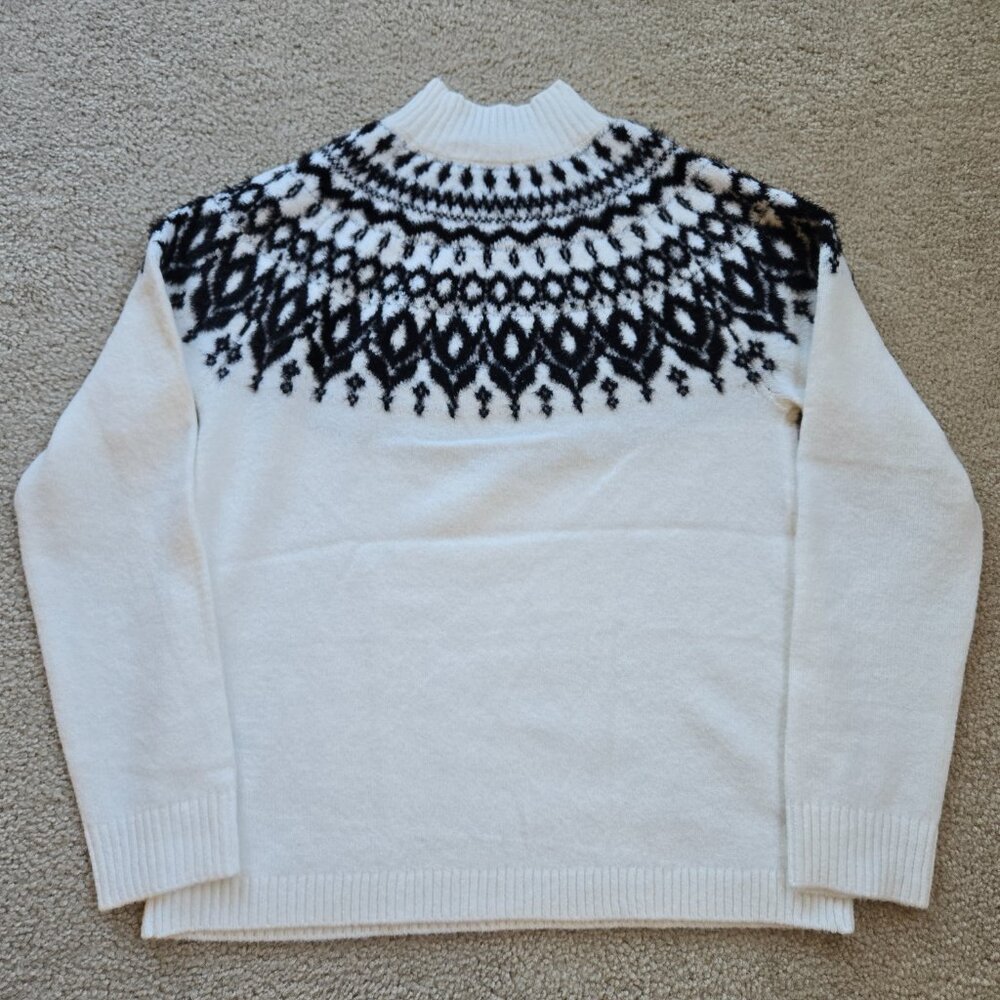 NWT Chico's Tinsel Sparkle Fair Isle Sweater - Picture 9 of 10